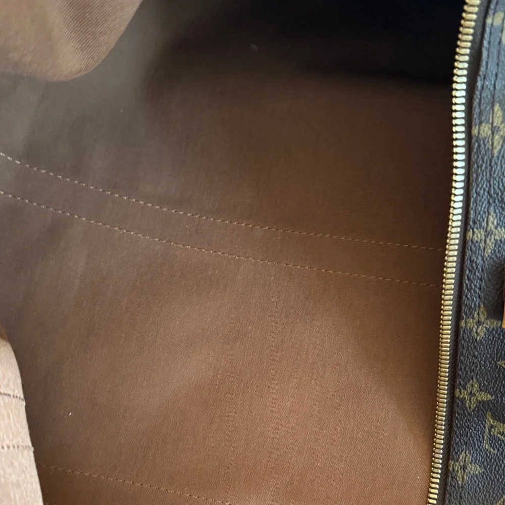 Louis Vuitton Monogram Canvas Duffel with Tan Leather Trim